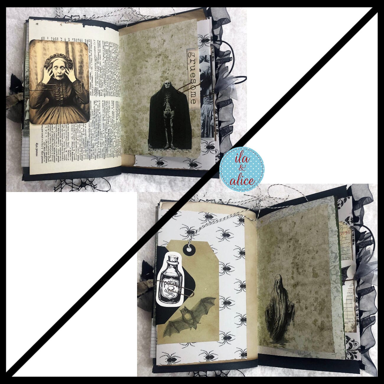 Dark Sinister Night Halloween Junk Journal #3 Journal ila & alice