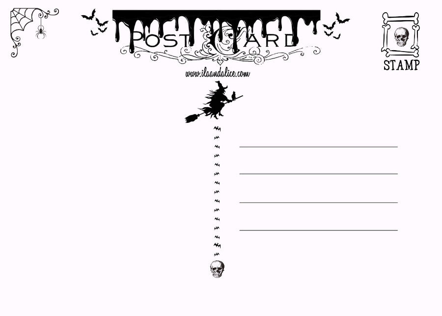 Spooky Screamers Halloween Postcards Post Cards ila & alice
