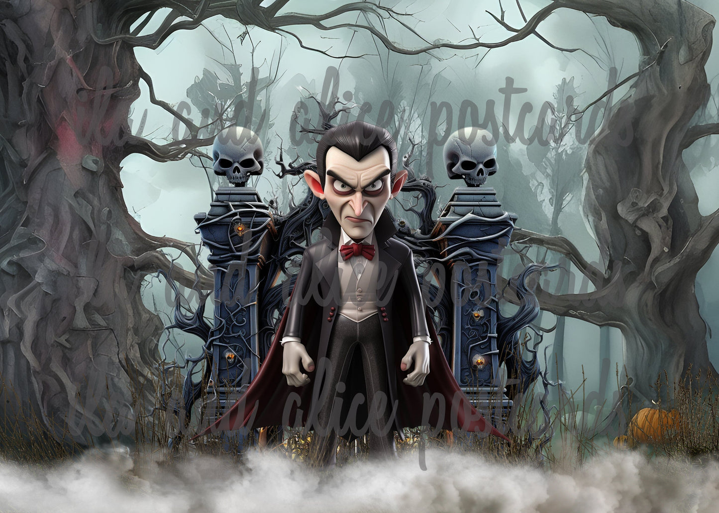 Dark Forest Cuties Halloween Postcards Post Cards ila & alice