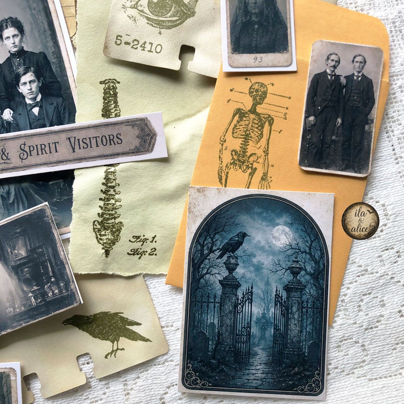 Séance Portraits: Drawer No. 2 | Victorian Gothic Ephemera Pack