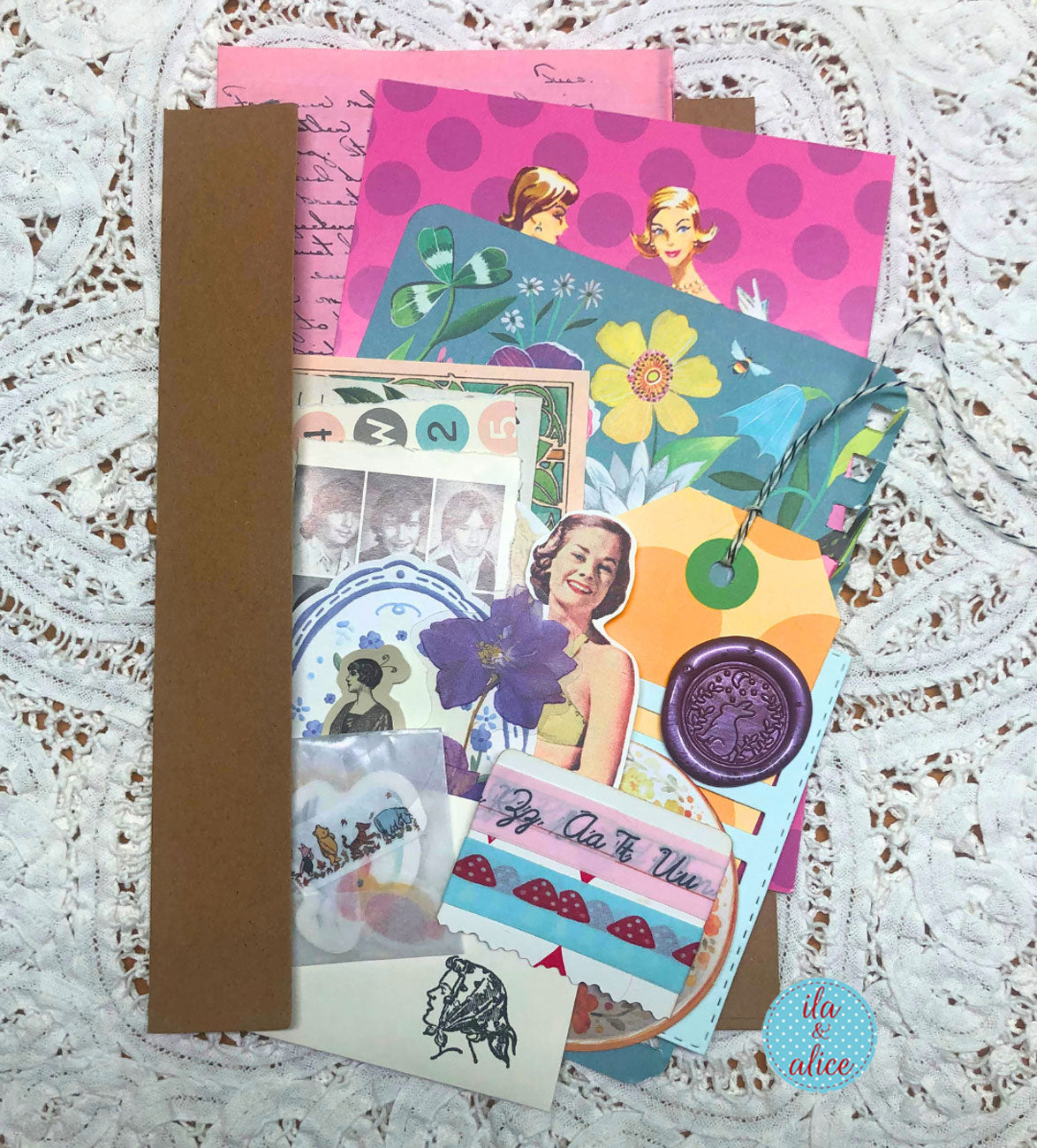 Bright Ephemera Pack-Junk Journal and Postcard Pack