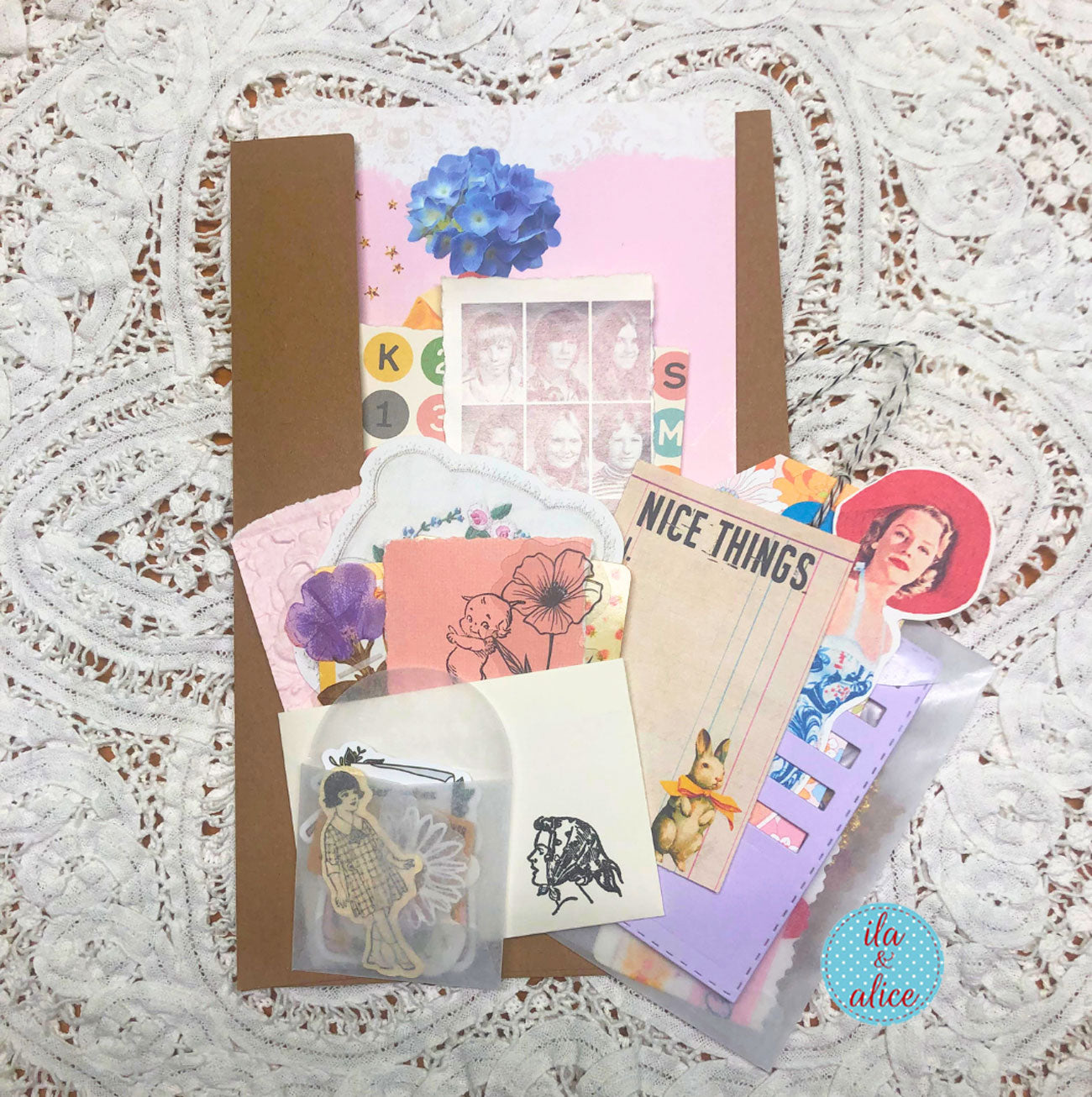 Cute Ephemera Pack-Junk Journal and Postcard Pack