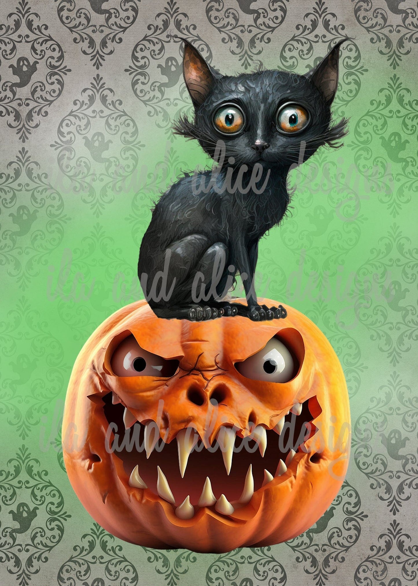 Copy of Dapper Jack Halloween Postcards Post Cards ila & alice