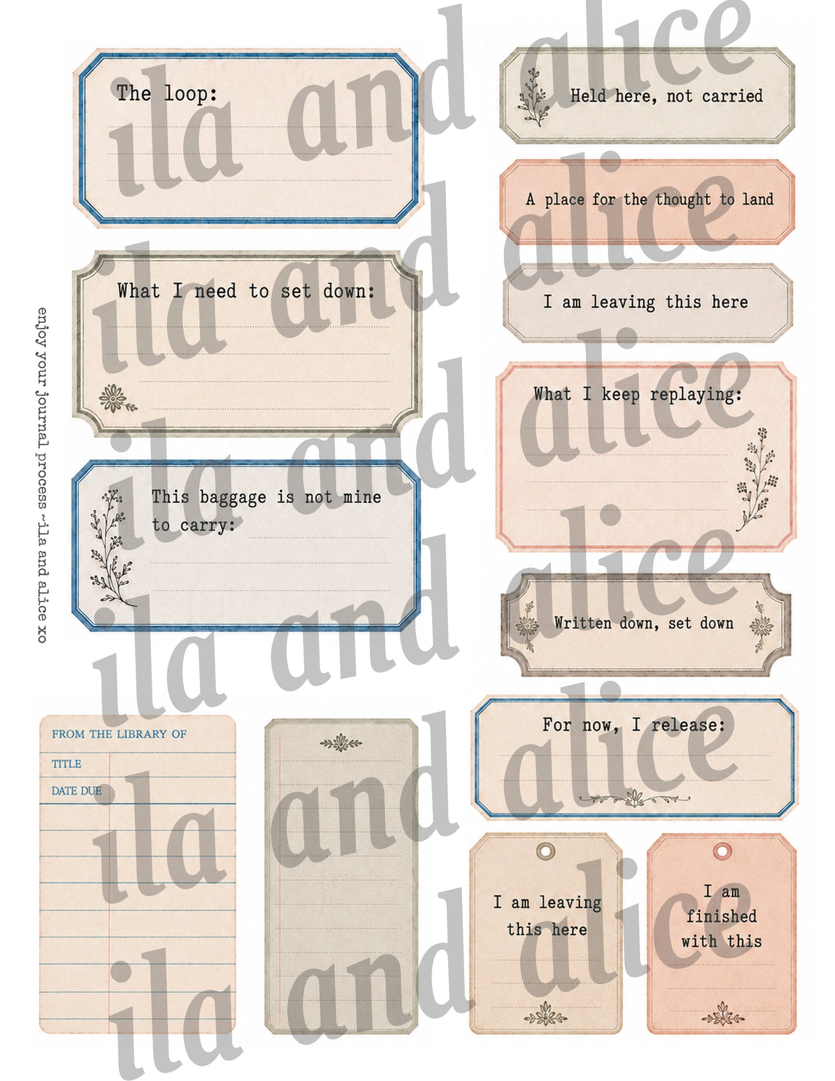 Loop Journal Companion Kit | Printed Journal Pages Mailed to You