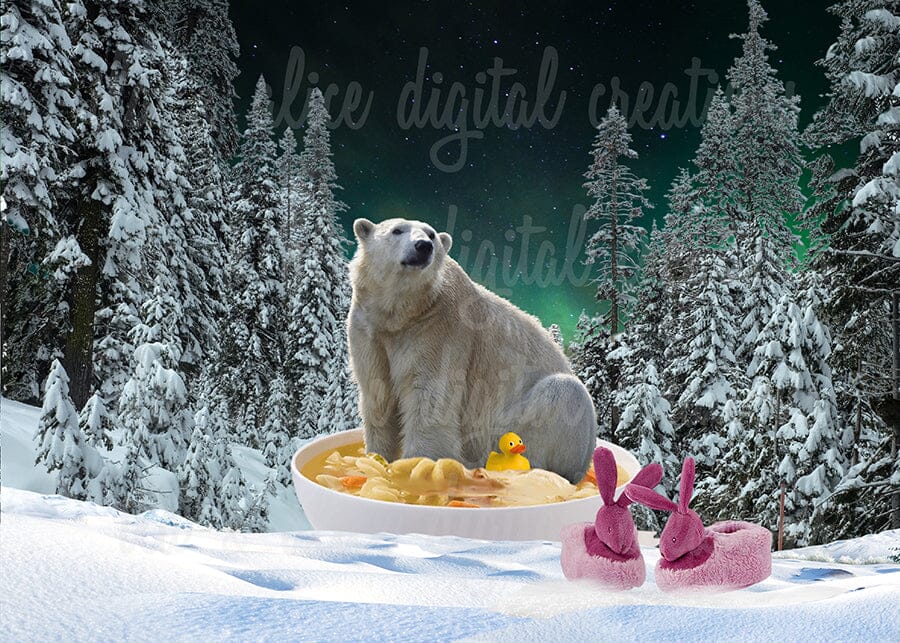 Curious Winter Places Collage Art Postcards Post Cards ila & alice