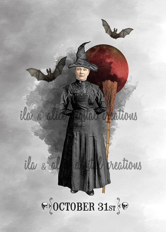 Night of the Witch Postcards Post Cards ila & alice
