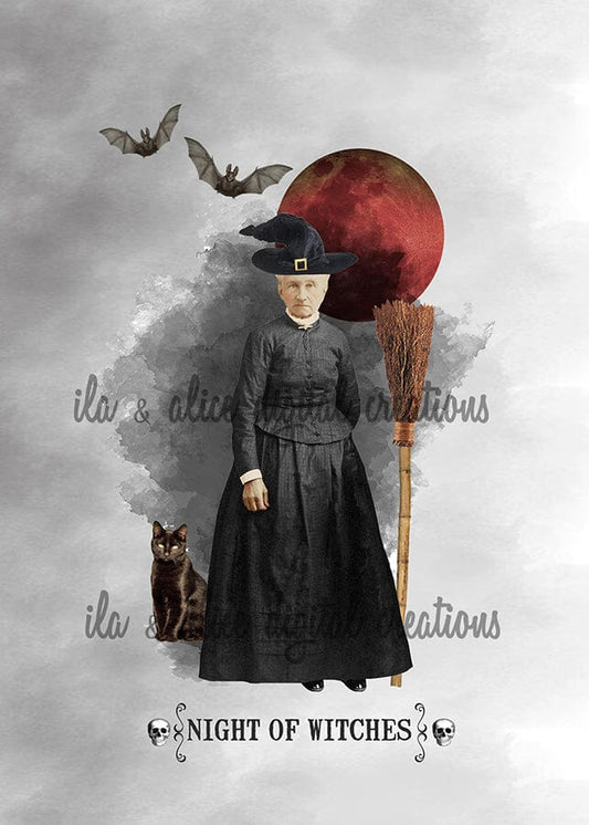 Night of the Witch Postcards Post Cards ila & alice