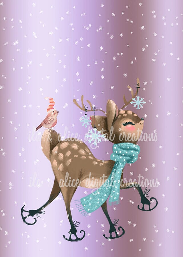 Cute Wintertime Forest Animals Postcards Post Cards ila & alice