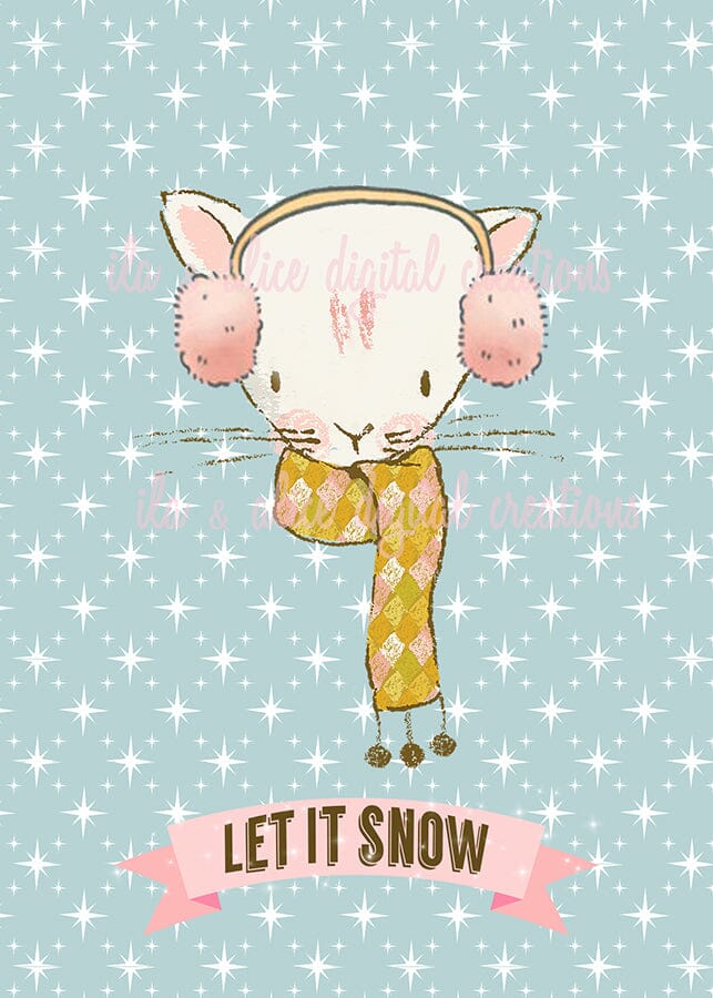 Illustrated Winter Woodland Animal Postcards Post Cards ila & alice