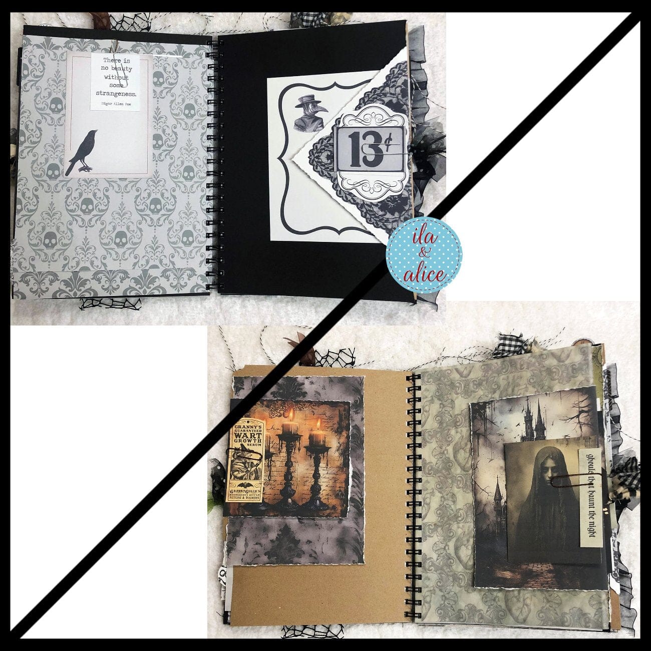 Wicked Witch Dark Academia Junk Journal for Halloween Journal ila & alice 