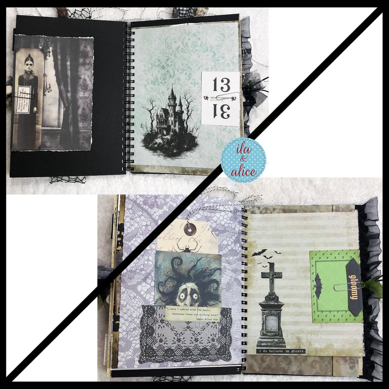 Wicked Witch Dark Academia Junk Journal for Halloween Journal ila & alice 
