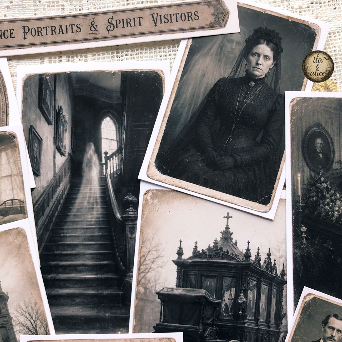 Spirit Visitors: Drawer No. 5 | Haunted Victorian Photo Ephemera Pack