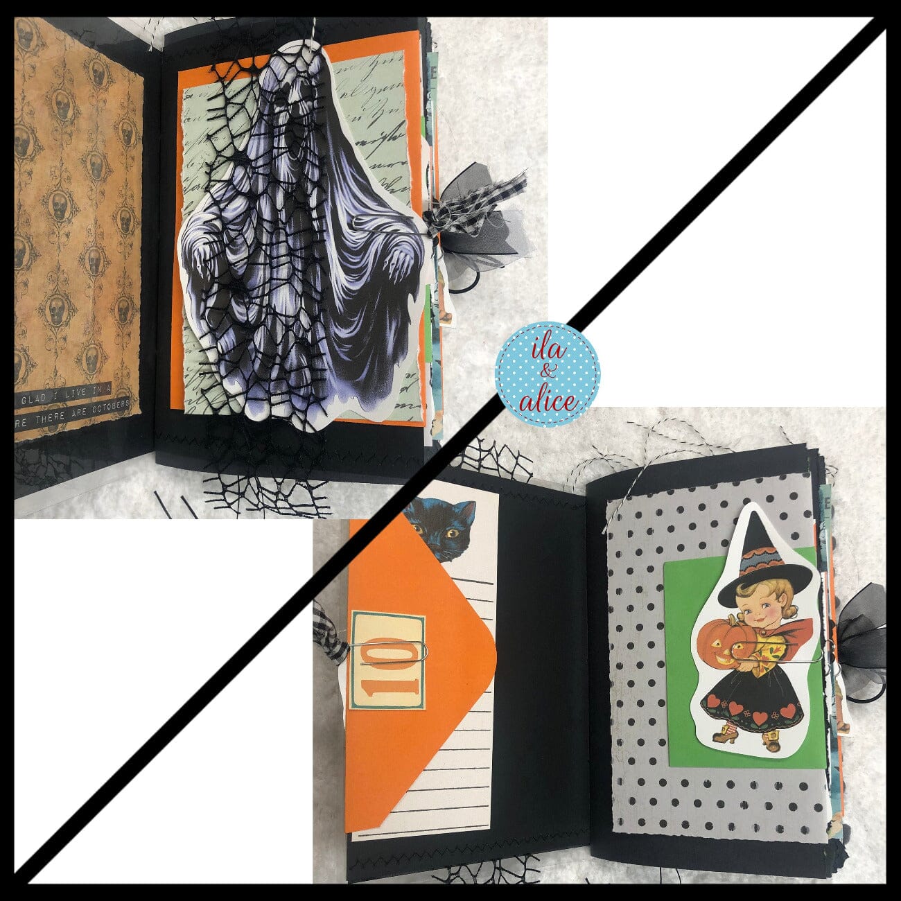 Haunted House Under a Full Moon Halloween Junk Journal #2 Journal ila & alice 