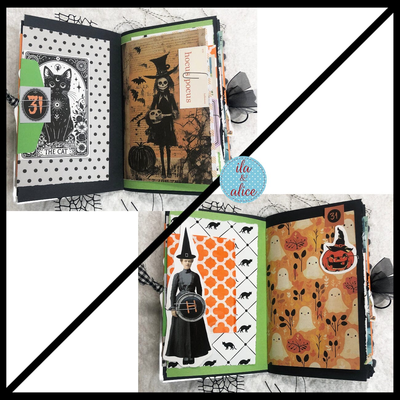 Haunted House Under a Full Moon Halloween Junk Journal #1 Journal ila & alice 