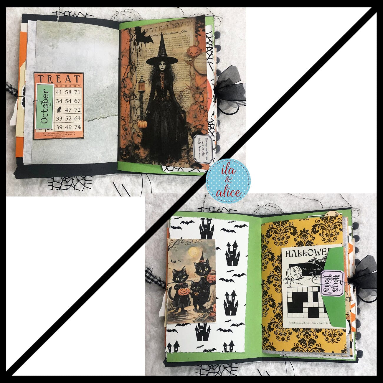 Haunted House Under a Full Moon Halloween Junk Journal #2 Journal ila & alice 