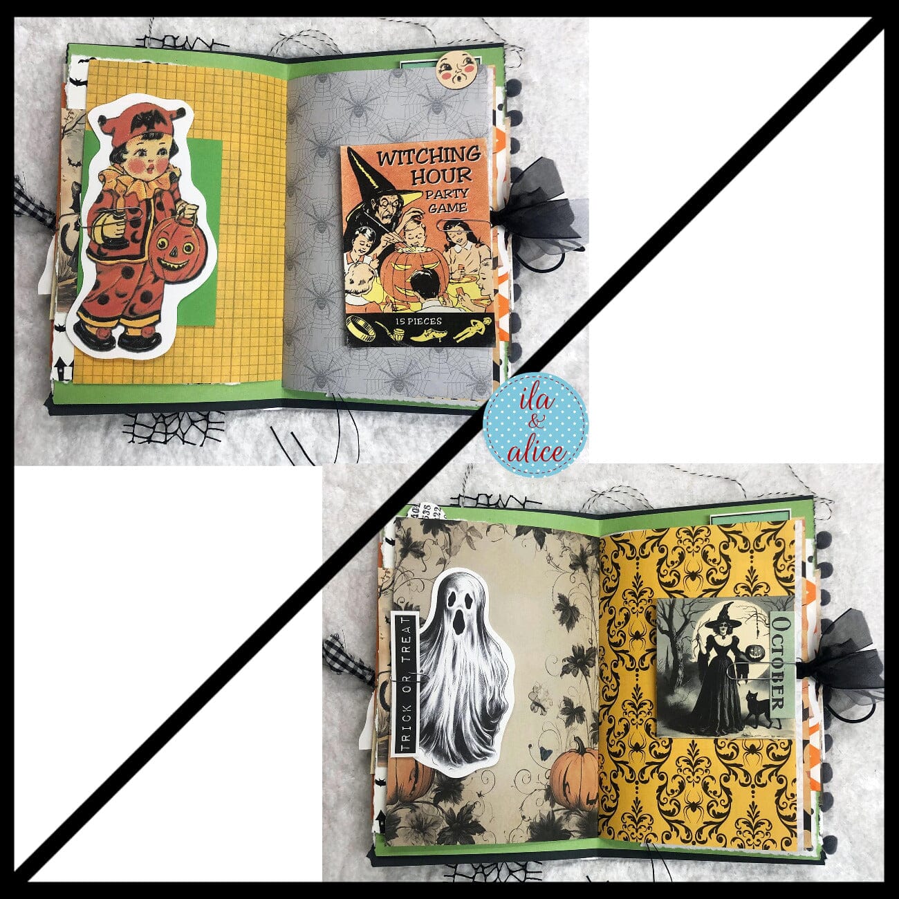Haunted House Under a Full Moon Halloween Junk Journal #3 Journal ila & alice 