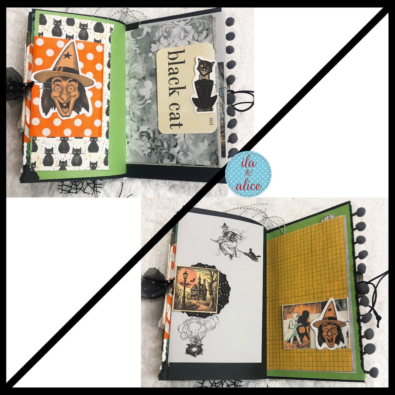 Haunted House Under a Full Moon Halloween Junk Journal #2 Journal ila & alice 