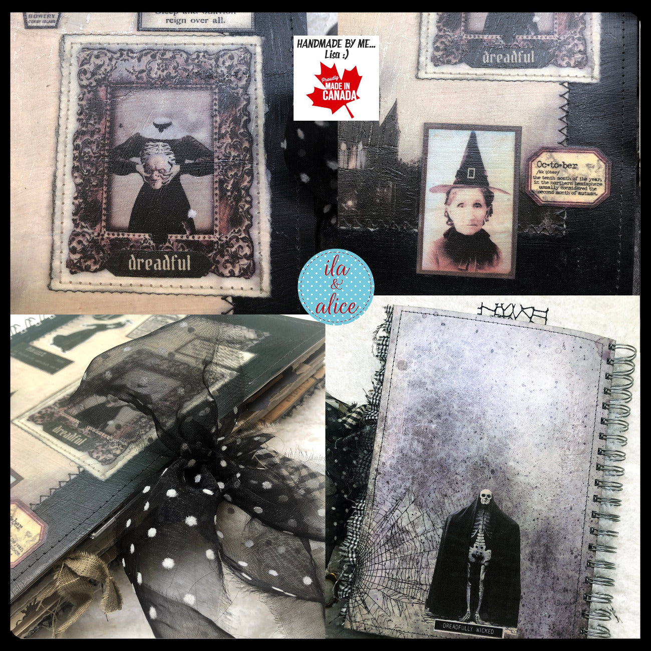 Spooky & Eerie Halloween Junk Journal with Ghosts & Ghouls Journal ila & alice 