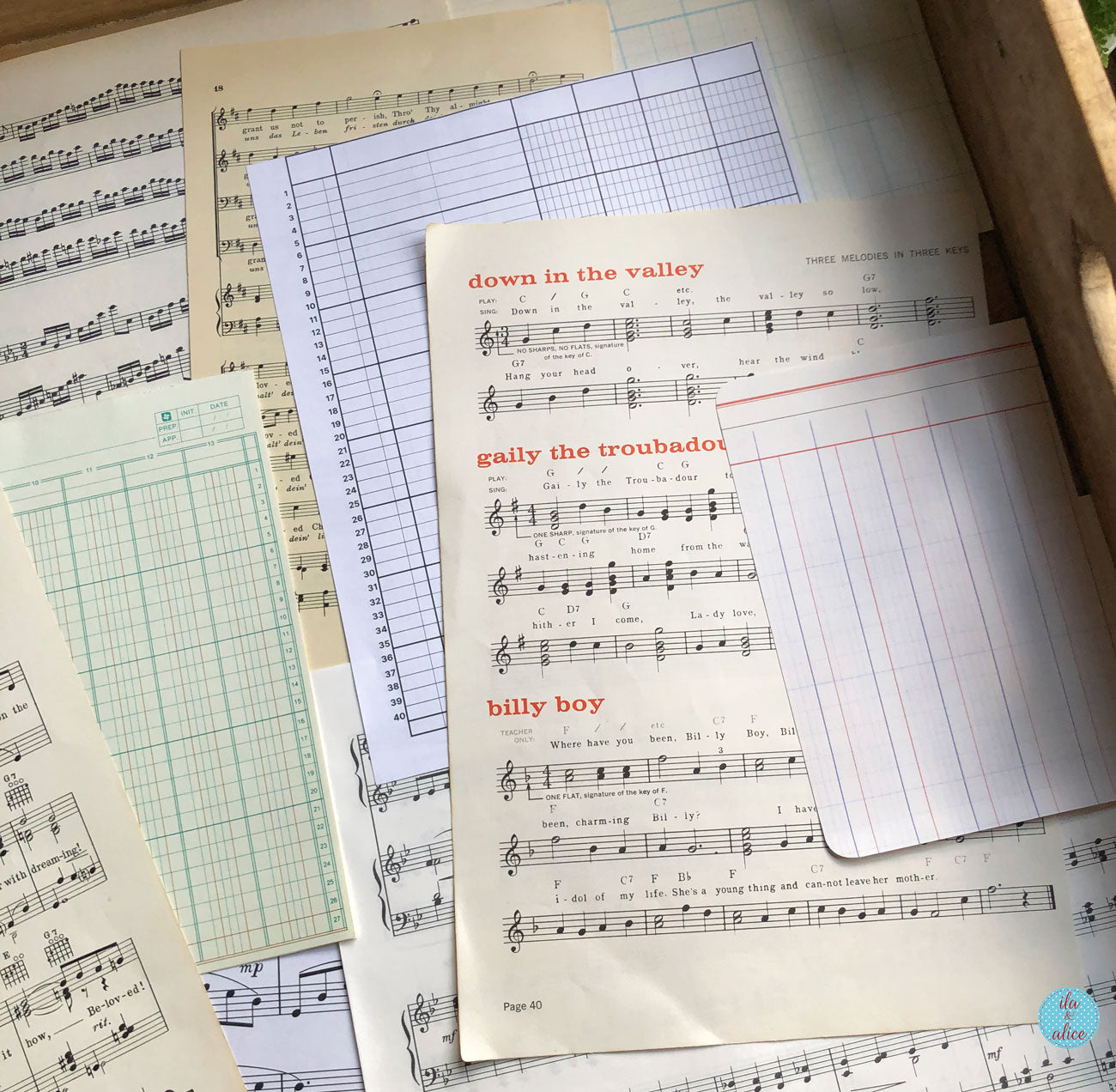 Vintage Music & Ledger Paper Pack