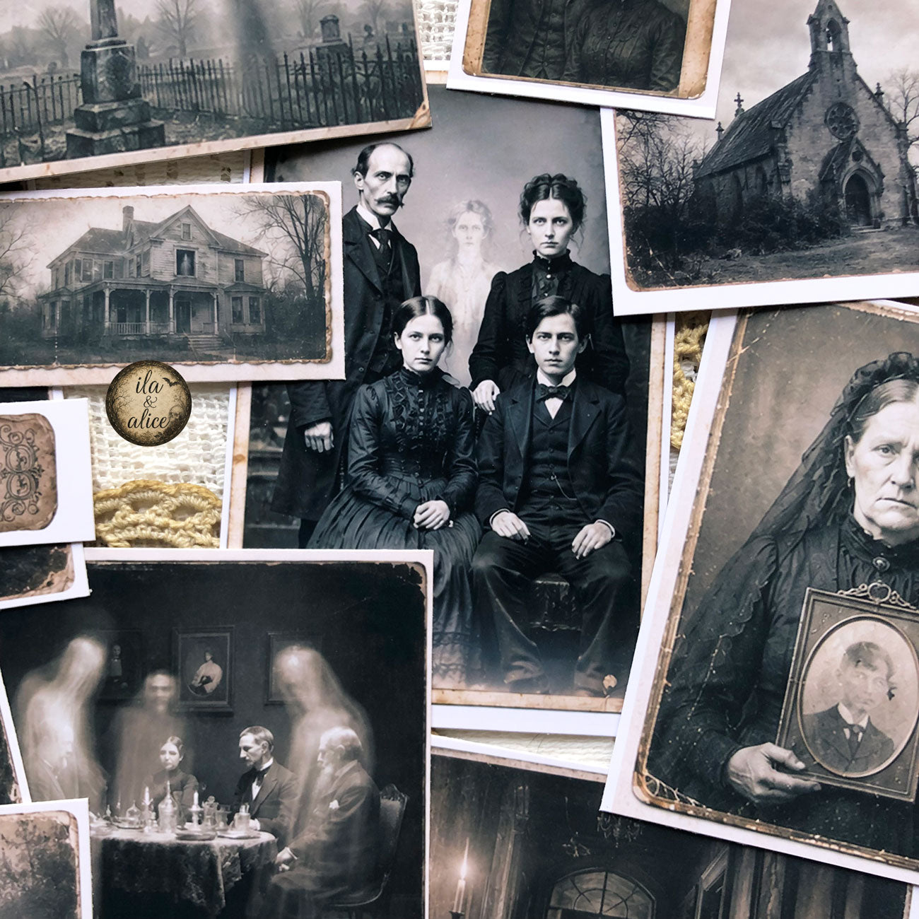 Restless Rooms: Drawer No. 4 | Haunted Victorian Photo Ephemera Pack