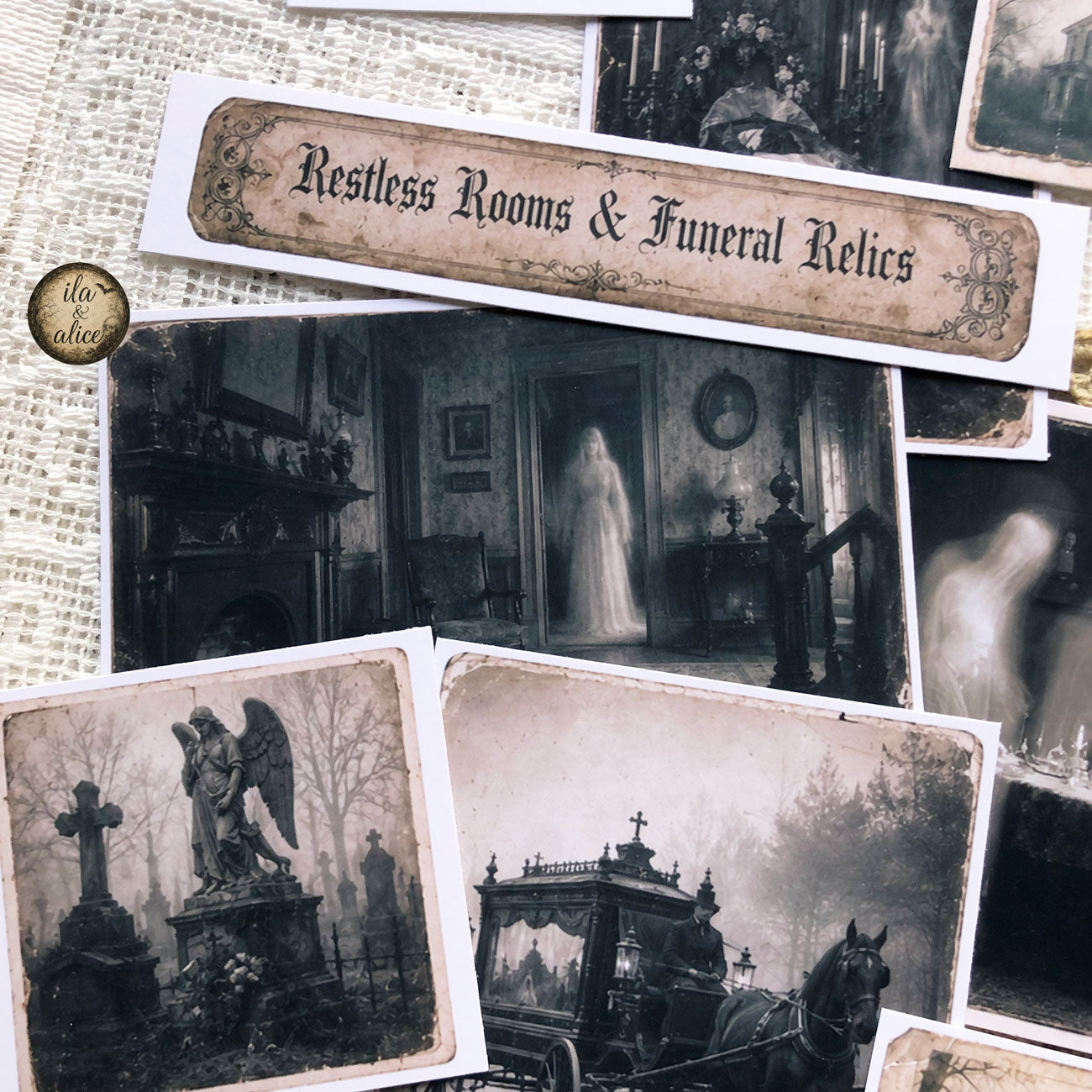 Restless Rooms: Drawer No. 4 | Haunted Victorian Photo Ephemera Pack