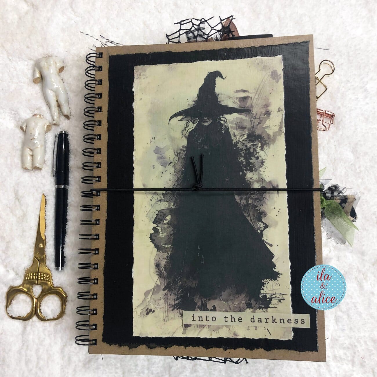 Wicked Witch Dark Academia Junk Journal for Halloween Journal ila & alice 