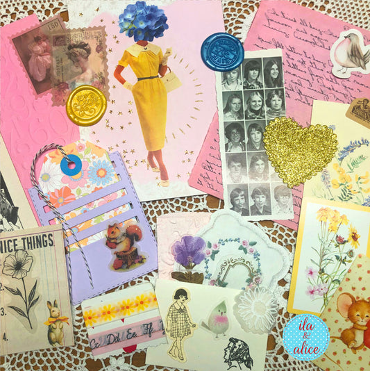 Cute Ephemera Pack-Junk Journal and Postcard Pack
