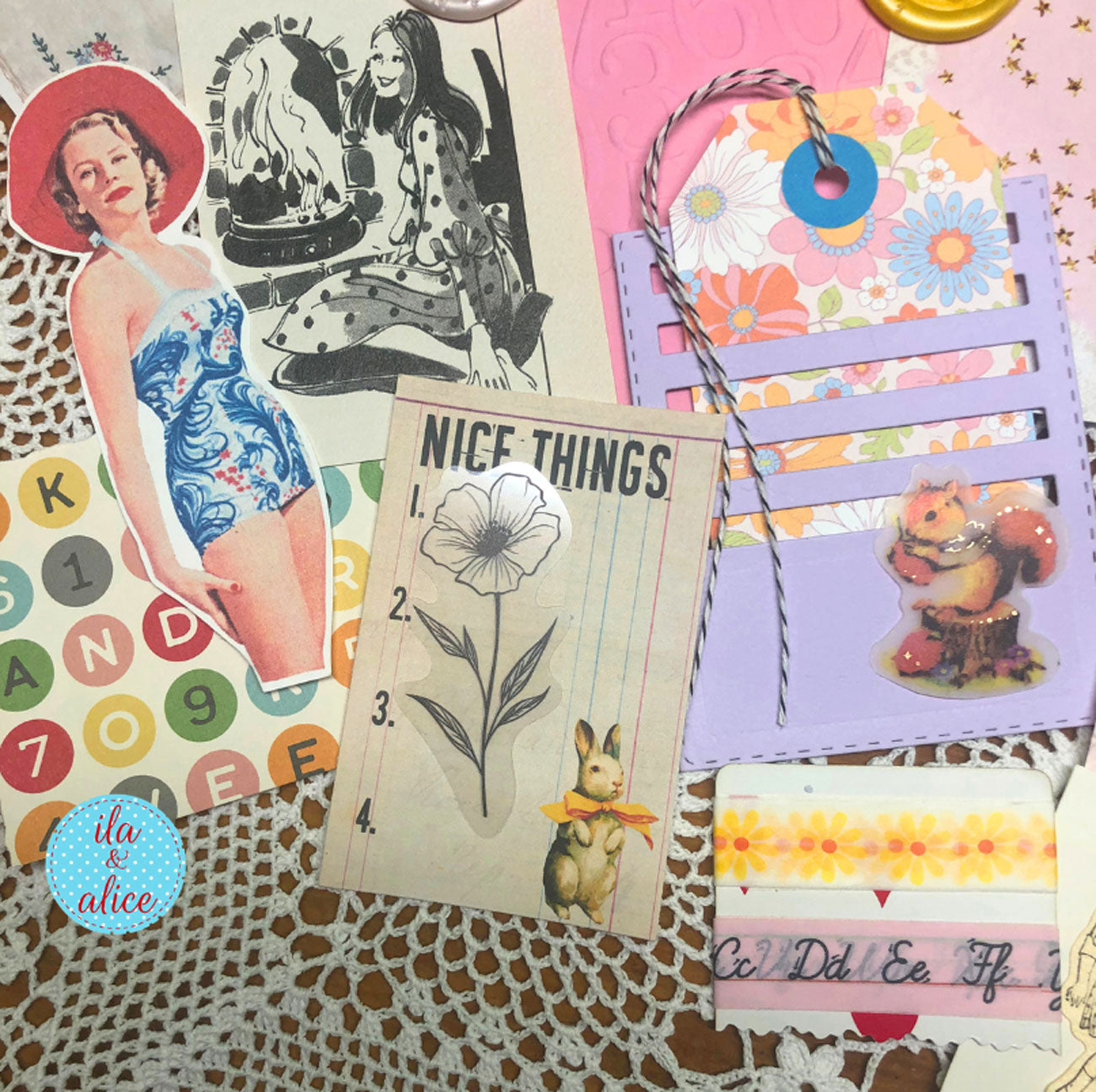 Cute Ephemera Pack-Junk Journal and Postcard Pack