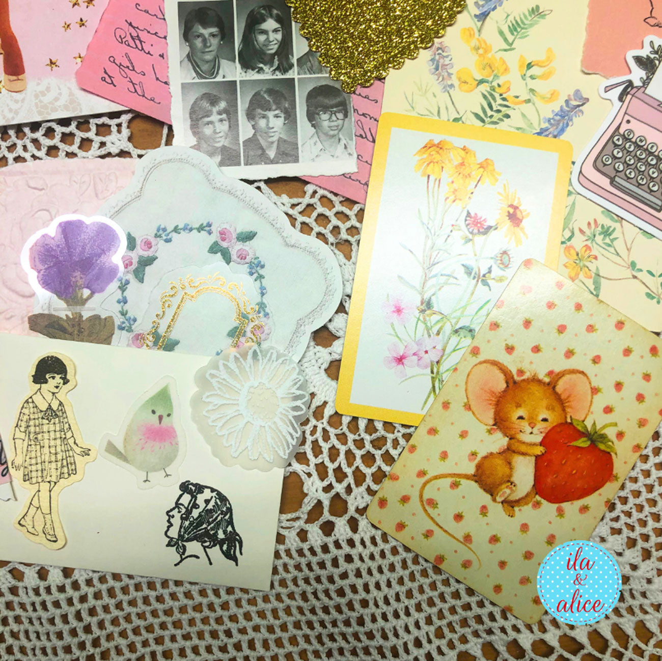 Cute Ephemera Pack-Junk Journal and Postcard Pack