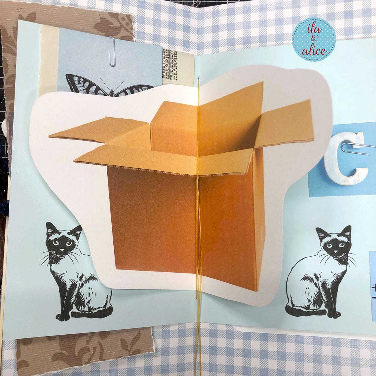 Siamese Cat Junk Journal- Soft Cover with Side View Journal ila & alice 