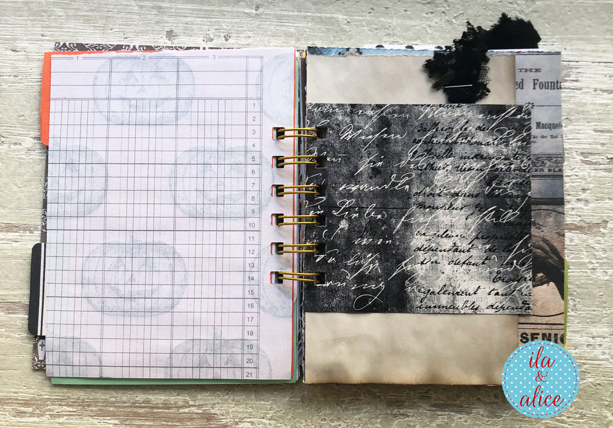 Halloween Mini Journal No. 8 | Gothic Screaming Woman Mini Junk Journal