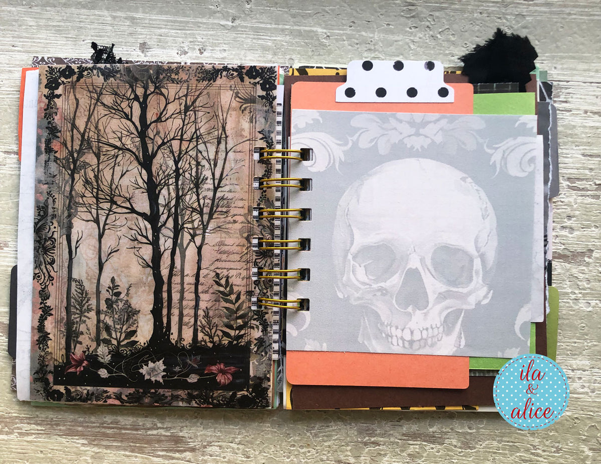 Halloween Mini Journal No. 8 | Gothic Screaming Woman Mini Junk Journal