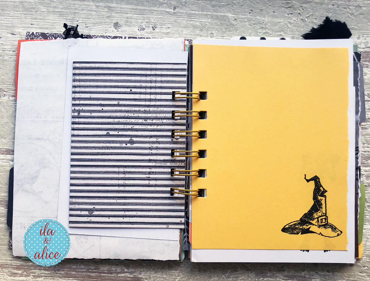 Halloween Mini Journal No. 8 | Gothic Screaming Woman Mini Junk Journal