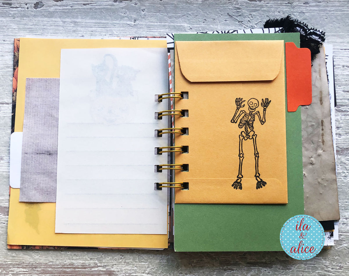 Halloween Mini Journal No. 7 | Spooky Haunted House Mini Junk Journal
