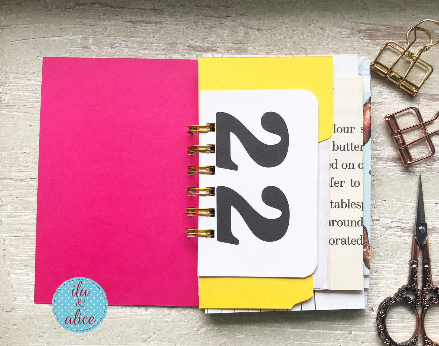 Mini Journal – Retro Ladies – Green Polka Dots