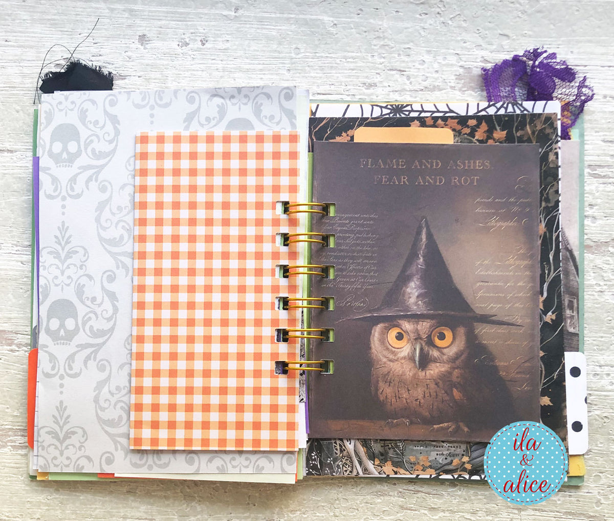 Halloween Mini Journal No. 2 | Vintage Jack O’Lantern Mini Junk Journal