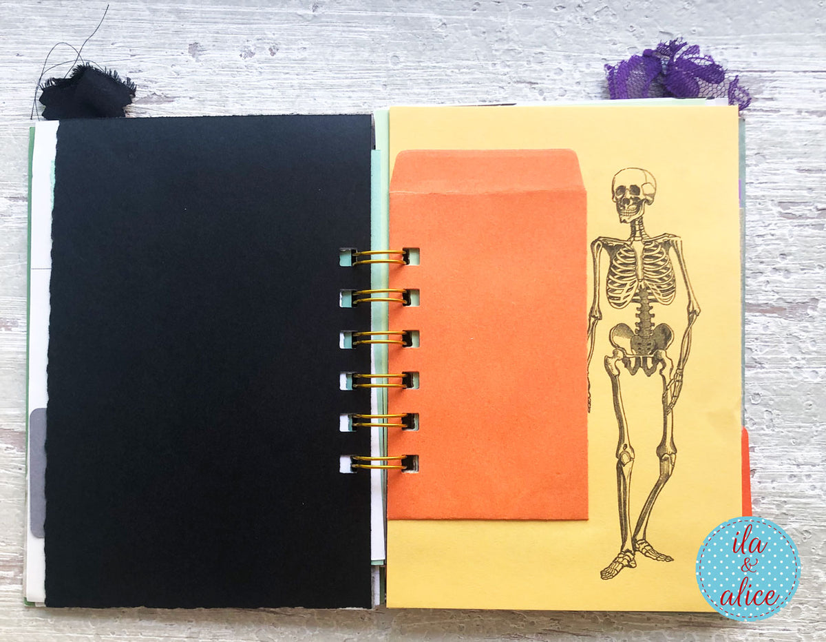 Halloween Mini Journal No. 2 | Vintage Jack O’Lantern Mini Junk Journal