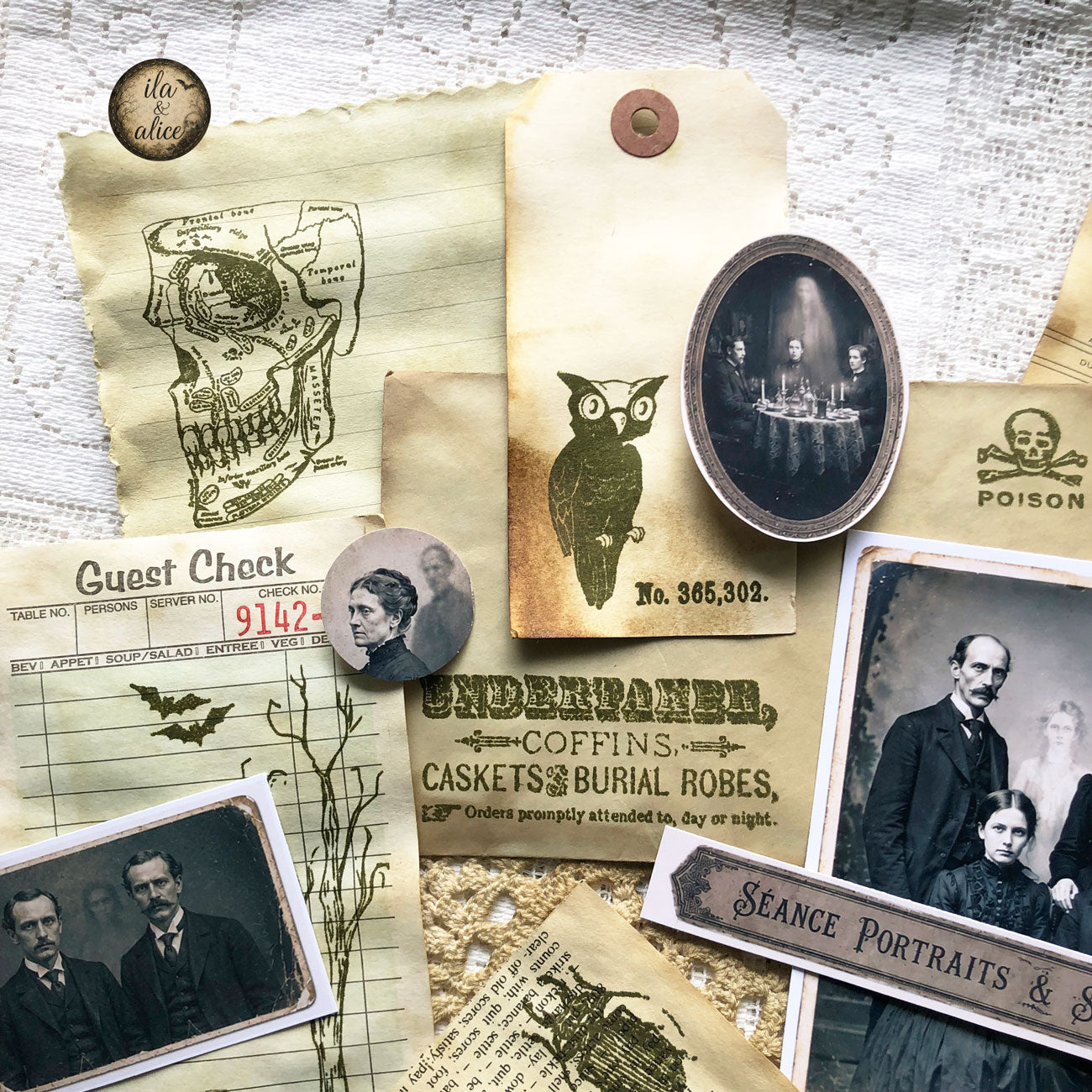 Séance Portraits: Drawer No. 2 | Victorian Gothic Ephemera Pack