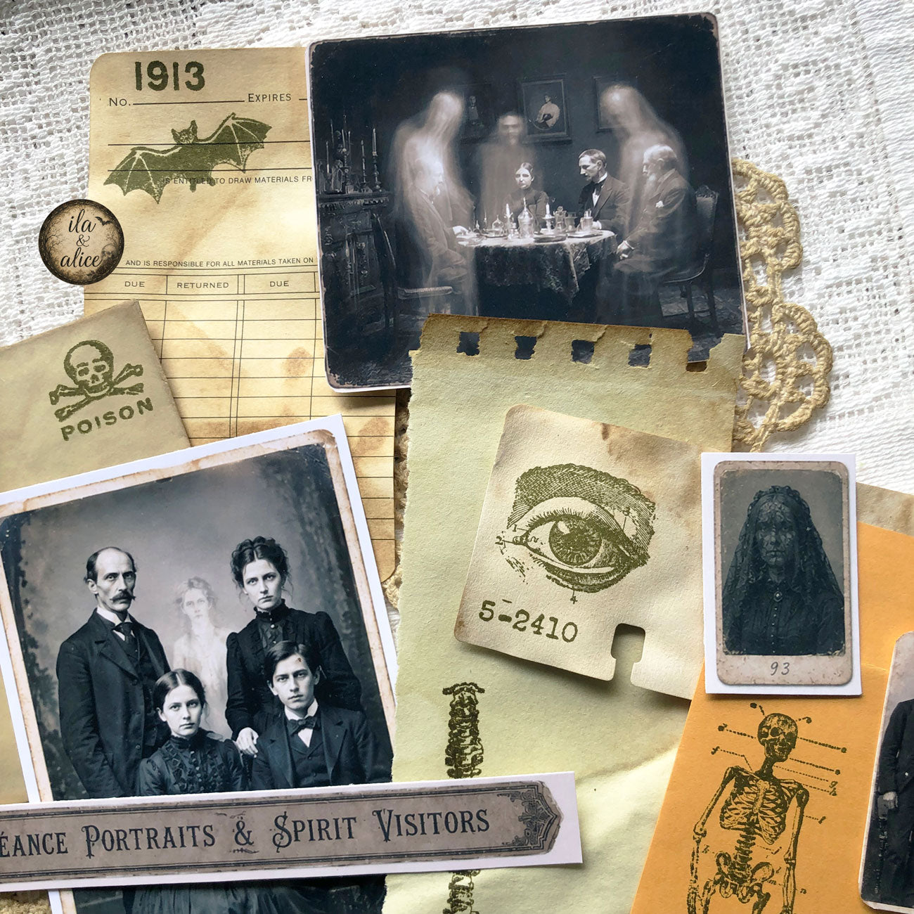 Séance Portraits: Drawer No. 2 | Victorian Gothic Ephemera Pack