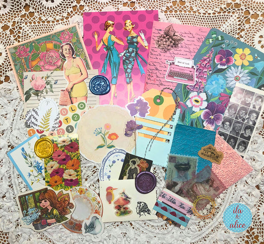 Bright Ephemera Pack-Junk Journal and Postcard Pack