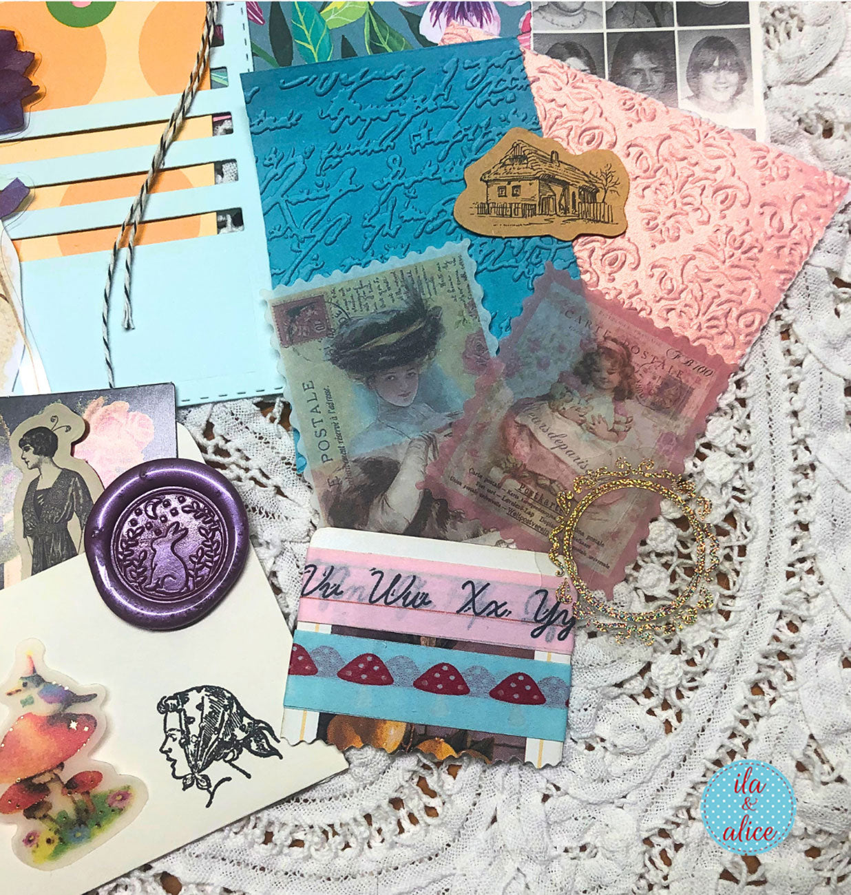 Bright Ephemera Pack-Junk Journal and Postcard Pack