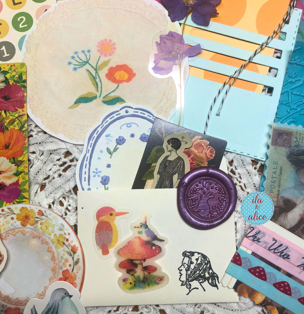 Bright Ephemera Pack-Junk Journal and Postcard Pack